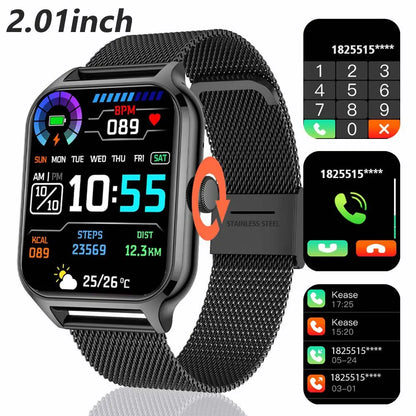 New 1.91" Women Smartwatch Bluetooth Call Heart Rate Blood Oxygen Tracker Sport Smart Watch Women Men for IOS Androird