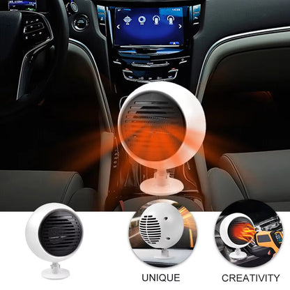 Car Heater Fan Electric Fast Heating Windshield Fog Remove Defrost Portable Electric Car Dash Fan Cigarette Lighter Plug