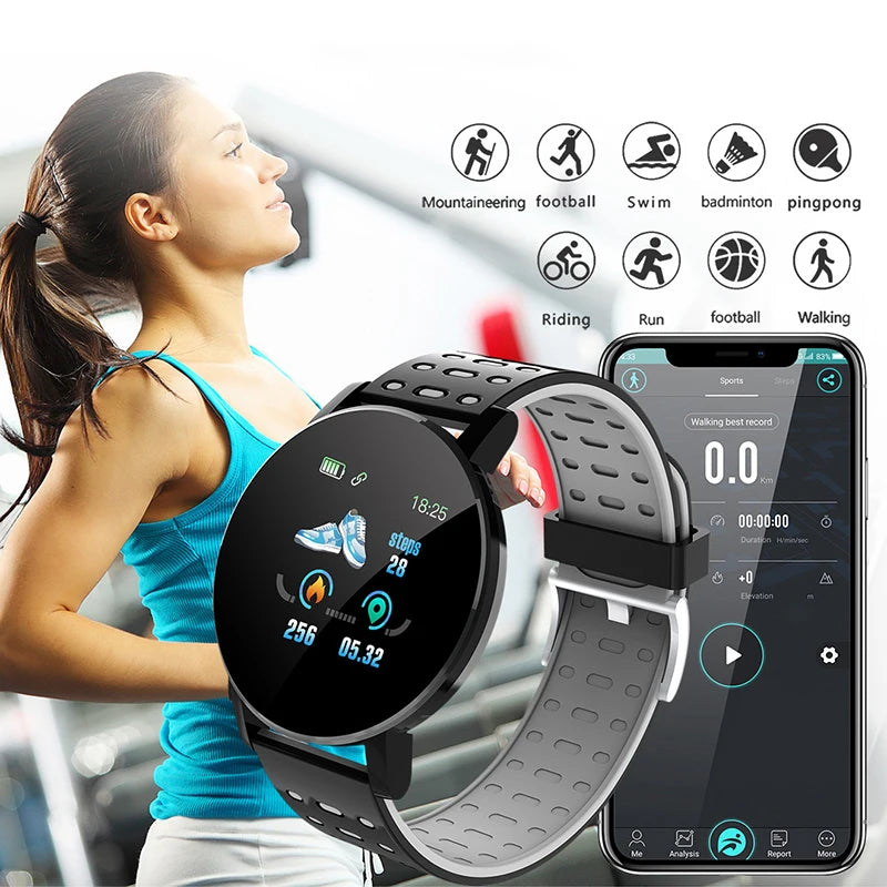 119S Smartwatch Bluetooth Smart Watch Men Blood Pressure Women Smart Band Clock Sports Fitness Tracker Watch for Android IOS