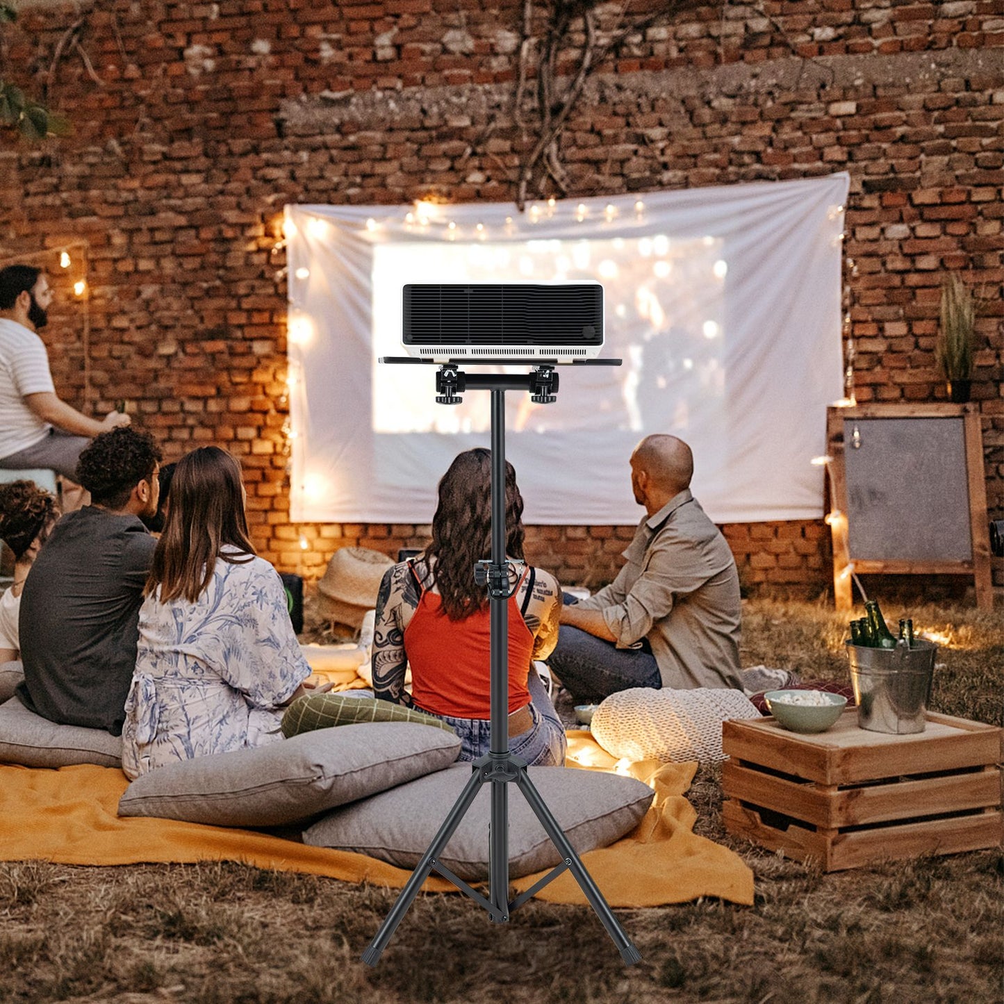 Portable Projector Stand Tripod with Adjustable Height and Tilt