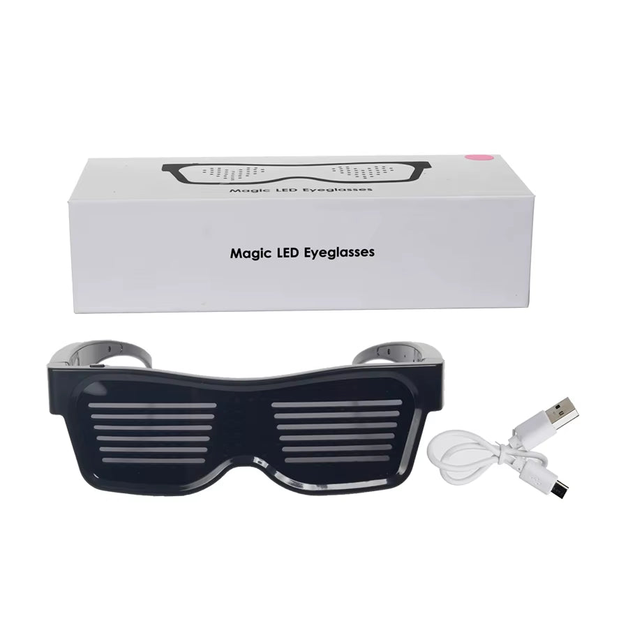 Magic Bluetooth LED Party Glasses APP Control Luminous Glasses EMD DJ Electric Syllables Glow Party Supplies Drop Shipping