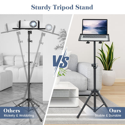 Portable Projector Stand Tripod with Adjustable Height and Tilt