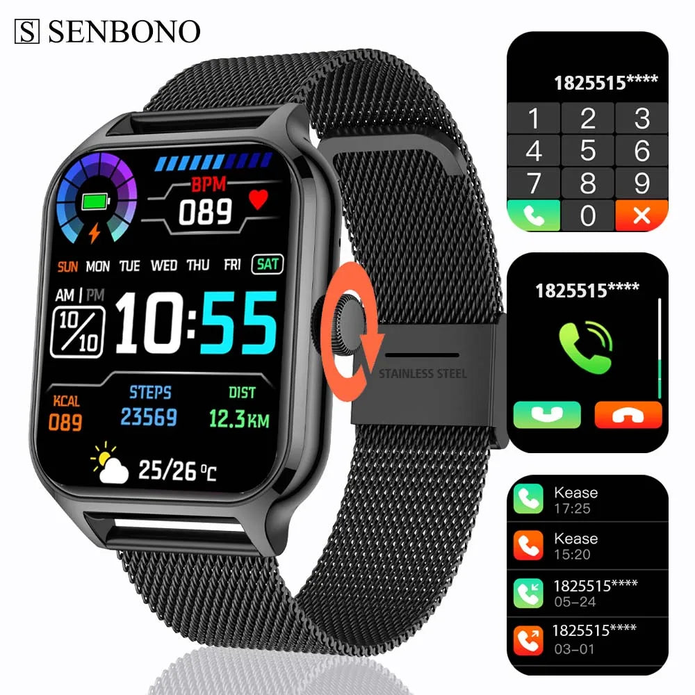 New 1.91" Women Smartwatch Bluetooth Call Heart Rate Blood Oxygen Tracker Sport Smart Watch Women Men for IOS Androird