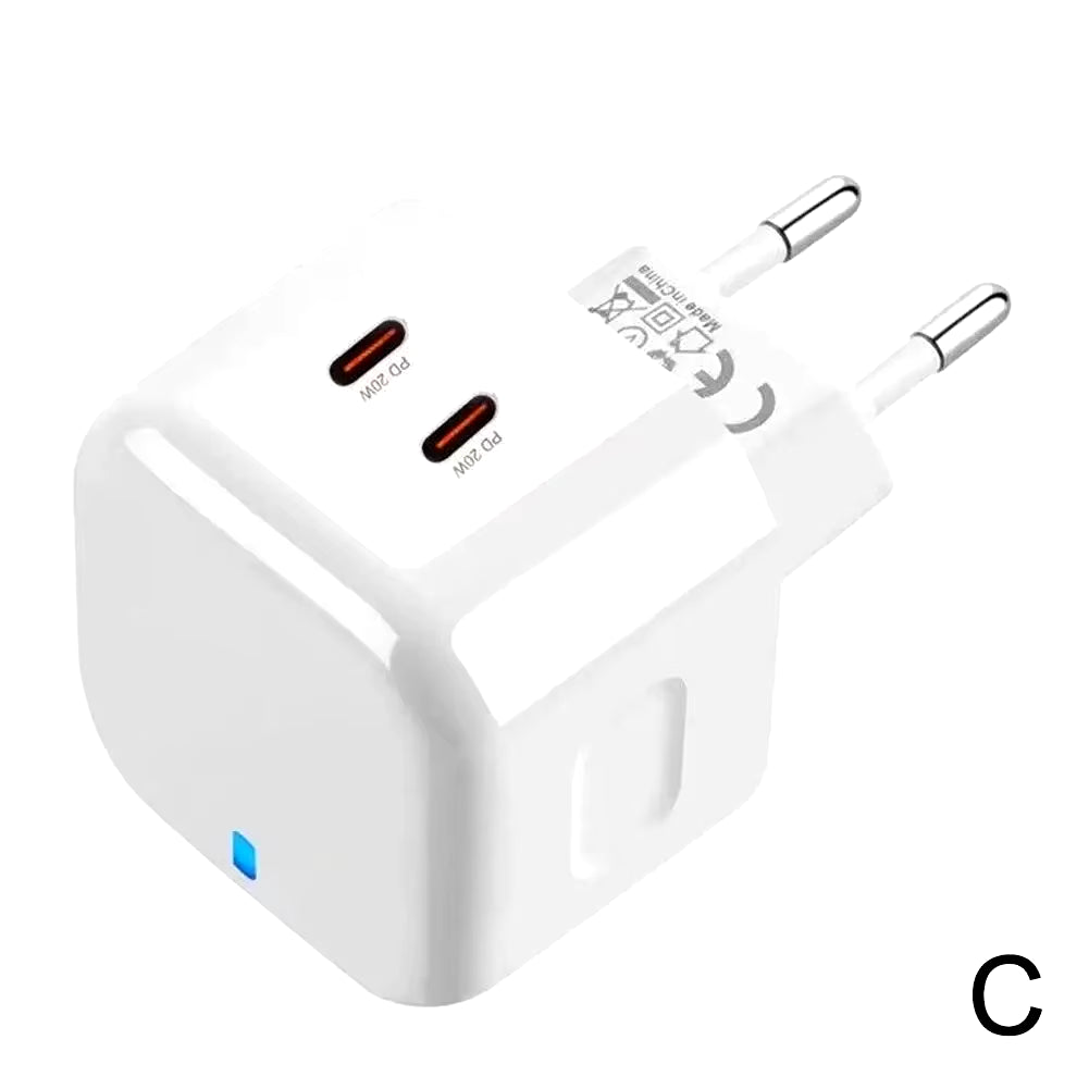 40W Dual USB C Type C PD Wall Charger Fast Quick Charging Power Adapters for Ipad 2 3 4 Iphone 11 12 13 14 15 Xiaomi Huawei