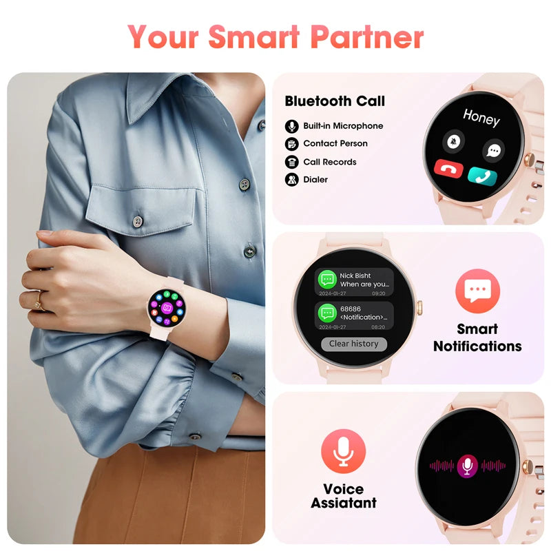 2024 Women'S Smartwatch Bluetooth Call 1.39 Touch Screen Smart Watches for Men Health Monitoringip67Waterproof Fitness