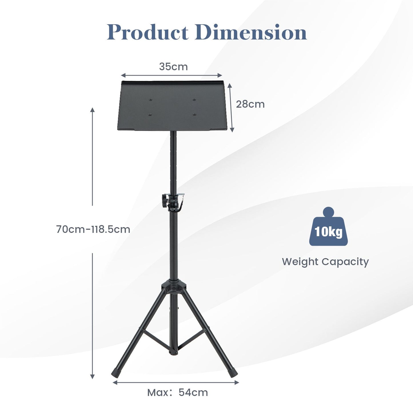 Portable Projector Stand Tripod with Adjustable Height and Tilt