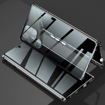 Samsung Galaxy S23 Ultra S22 plus S24 360° Anti-Spy Magnetic Glass Case Cover